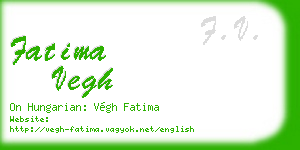 fatima vegh business card